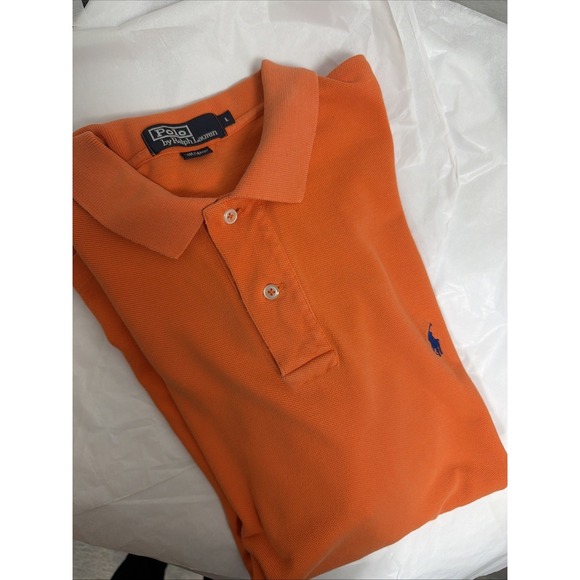 Ralph Lauren Other - Polo by Ralph Lauren Polo Shirt Size Large Orange with Blue Pony Logo SS Golf